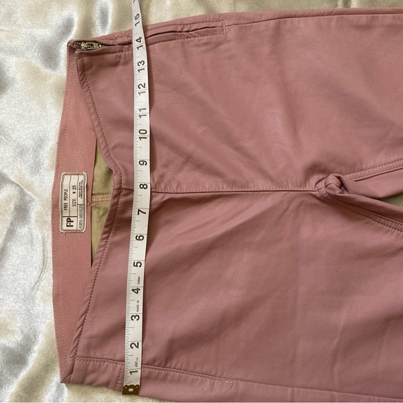 Free People Penny Rose Faux Leather Flares Size W25 - Picture 13 of 13